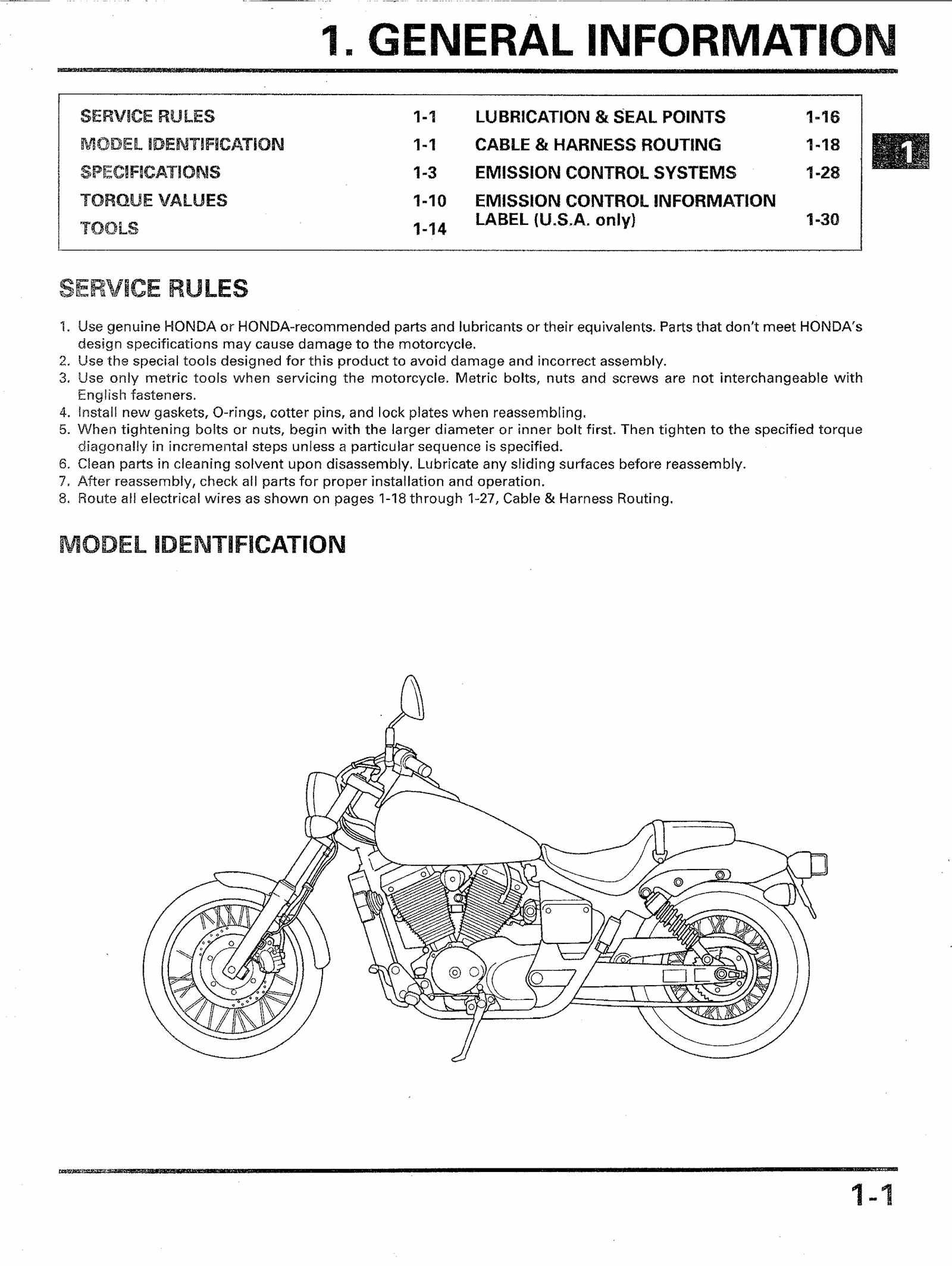 Honda VT750DC 01-03 Service Manual Free Download
