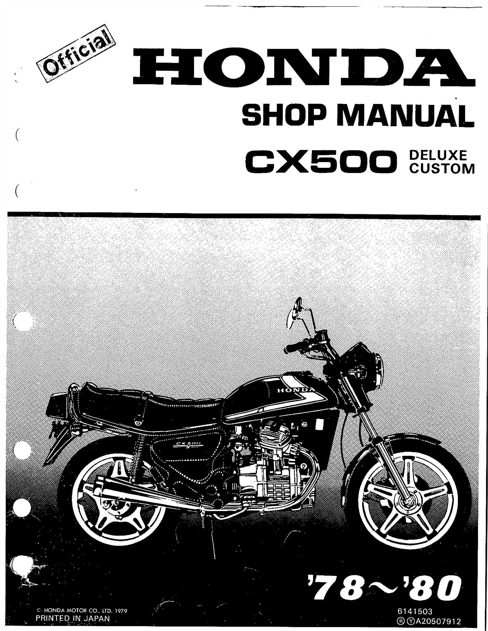 MAN442 Haynes Manual HONDA CX GL CX500 GL500 CX650 & GL650 1978 to 1986 